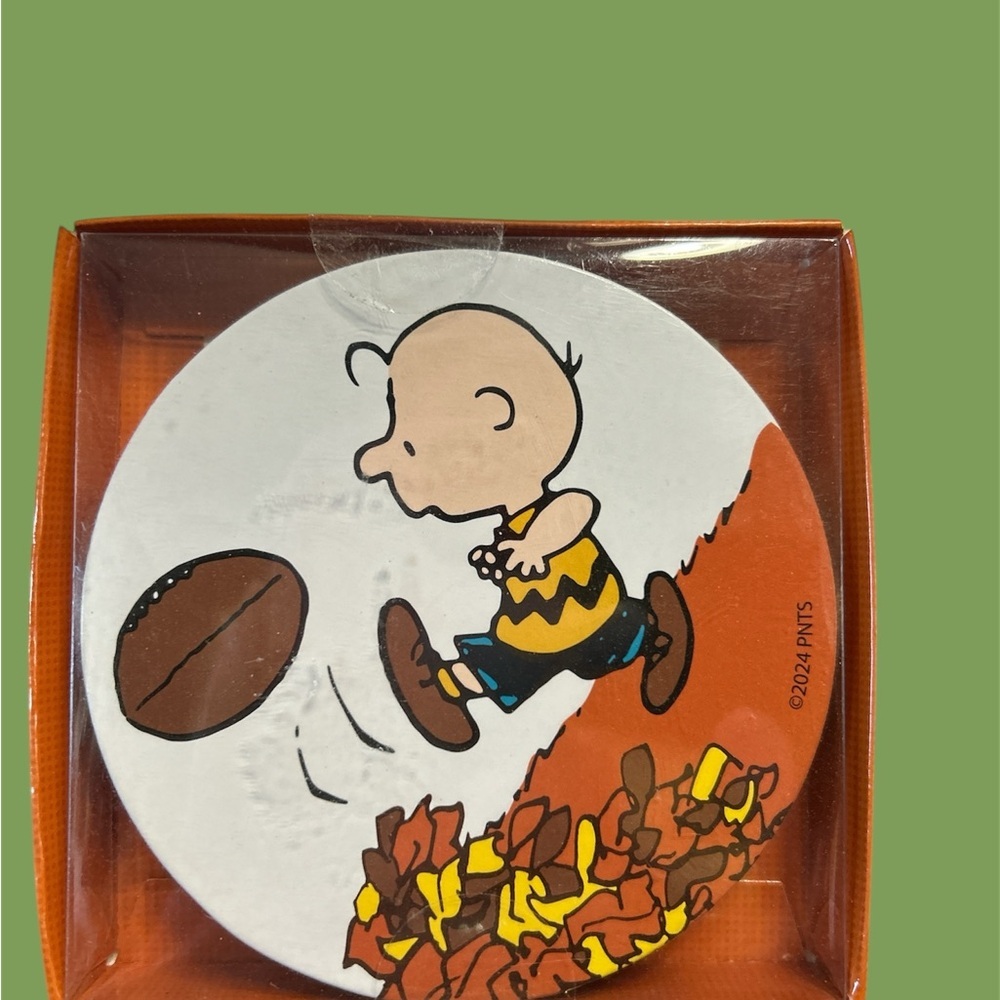 Peanuts Charlie Brown Coaster - White, Brown, Yellow